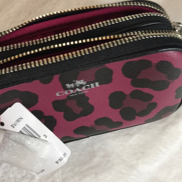 Coach Ocelot Print Crossbodybag AND Cosmetics Bag - Picture 3 of 7